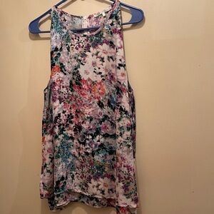 Violet & Claire Multicolor Floral Tank Top